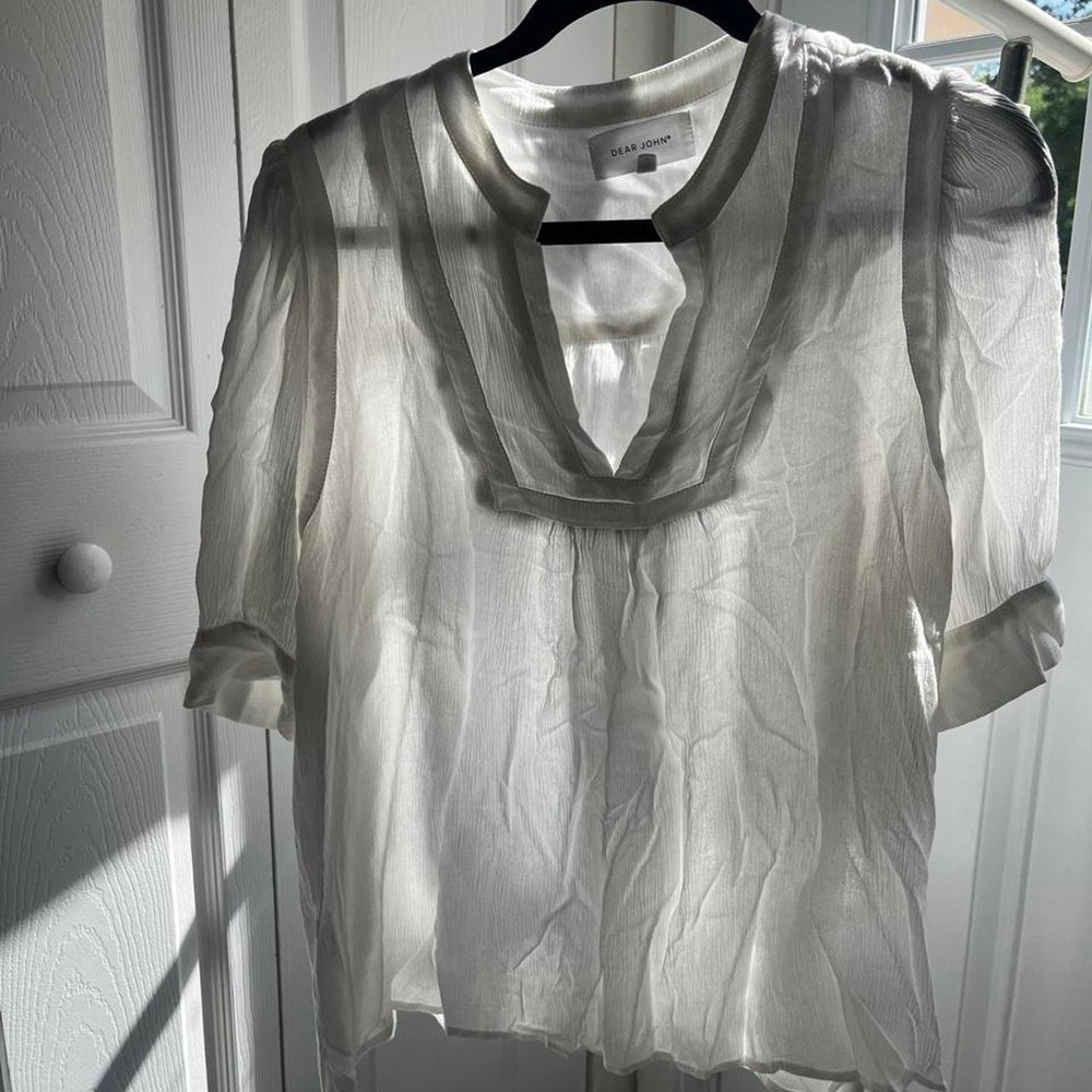 White Dear John blouse